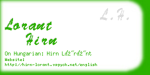 lorant hirn business card